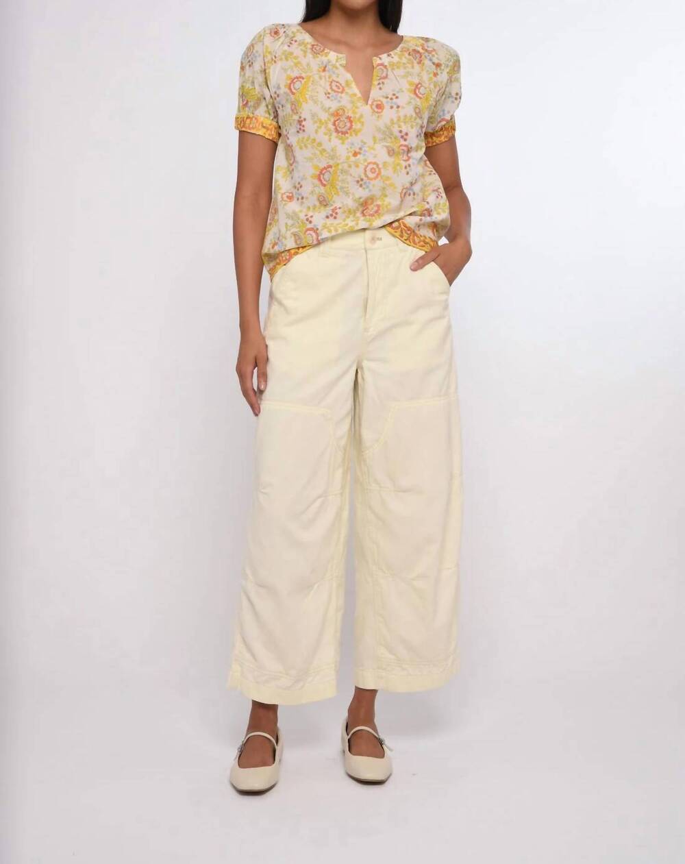 NEW LOVE THE LABEL short sleeves dawson top in suri block print